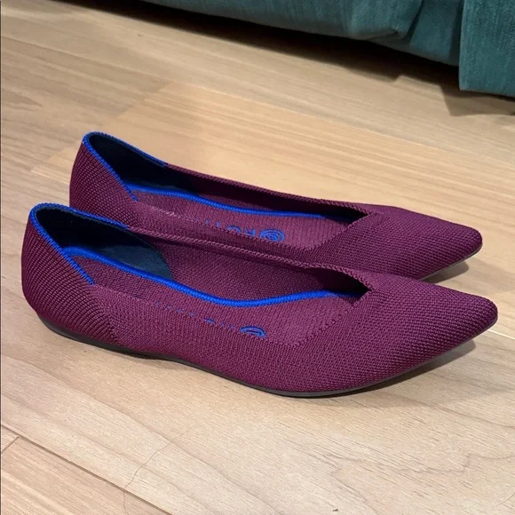NEVER WORN Rothy's Women's Plum Pointed Toe Comfort Flats Size 7 - Picture 4 of 4